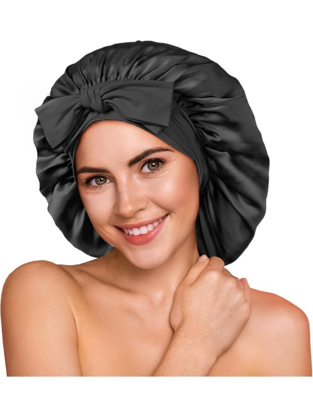 Luxury 100% Mulberry Silk Sleep Bonnet for Women & Men - Large Double Layer